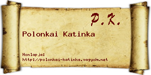 Polonkai Katinka névjegykártya